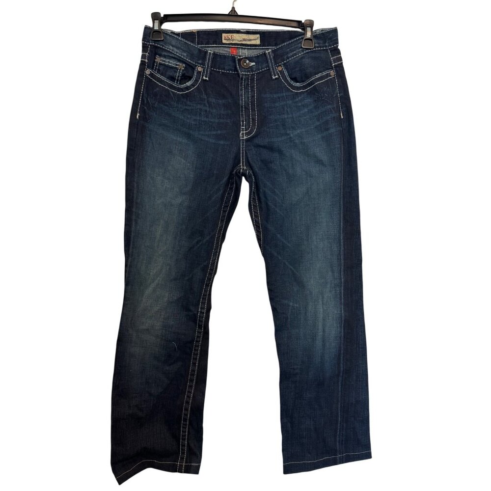 BKE Drew Bootcut Jeans Denim Women’s Size 29x33.5 Stretch Fit Dark Wash Single C